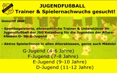 Unterstützung im Jugendbereich der JSG Ketzeberg gesucht!